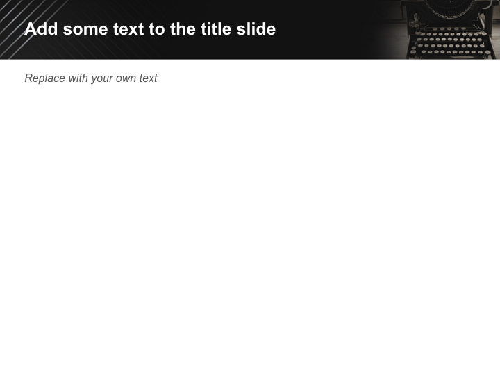 Typewriter Free Professional Keynote Templates