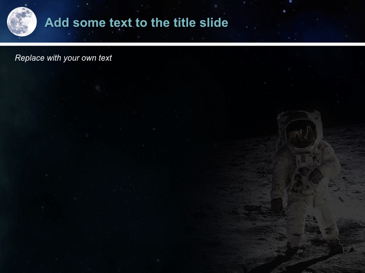 月と宇宙飛行士 無料キーノートの背景