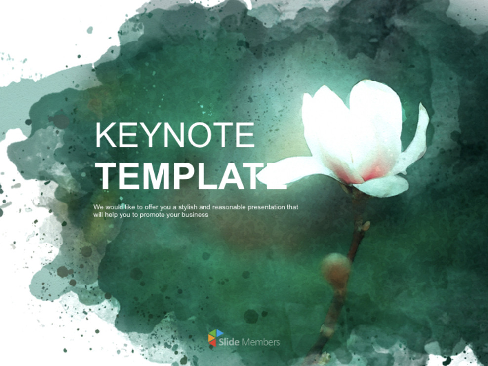 Keynote Template Free - MagnoliA Bud_01