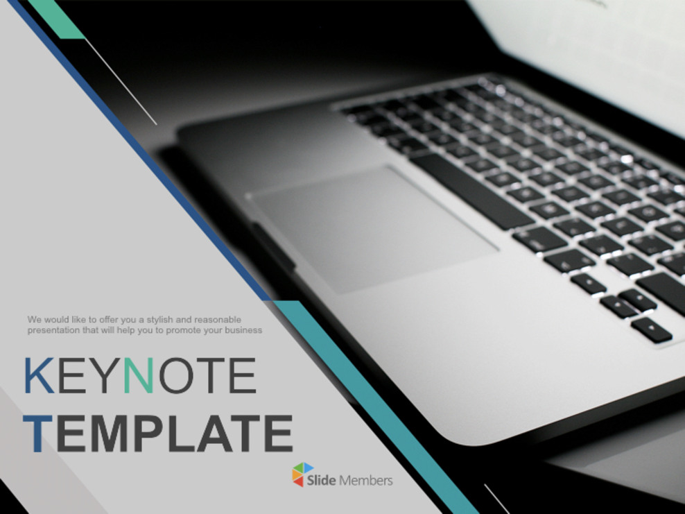 Keynote Template Free Download - A Black Laptop_01