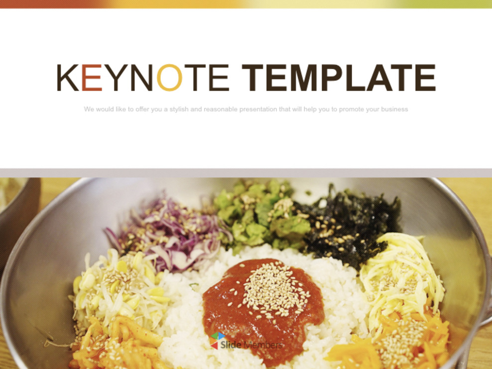 Korea Traditional Food Bibimbab - Free Keynote Template Design_01