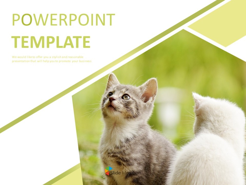 子猫 - 無料のビジネスPowerPointのテンプレート_01