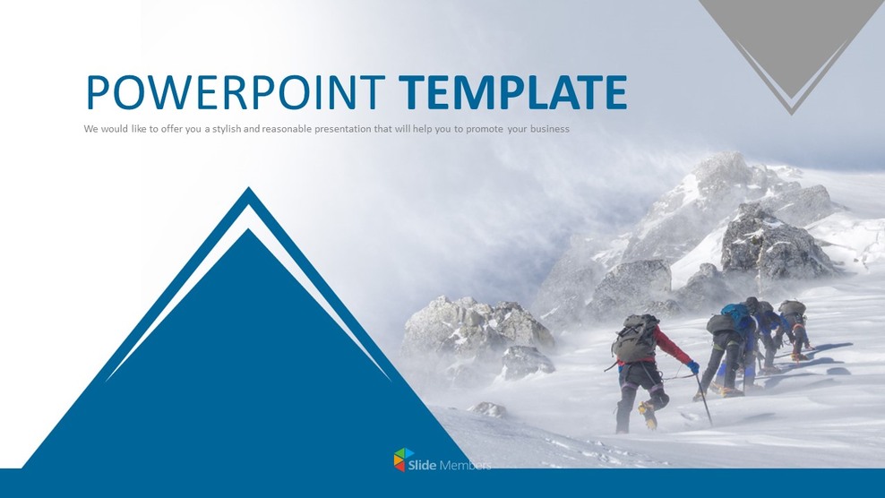 Everest Mountain besteigen - Kostenlose professionelle PowerPoint-Vorlagen_01