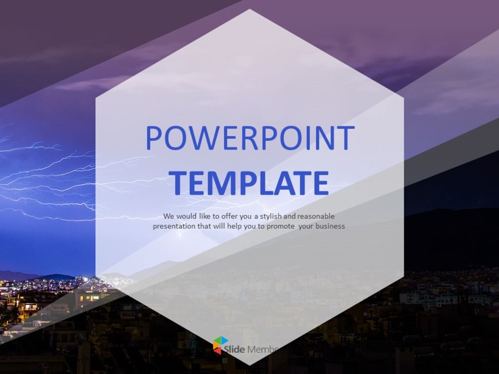 PowerPoint Template Free Thunder and Lightning