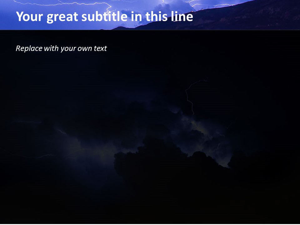 PowerPoint Template Free Thunder and Lightning