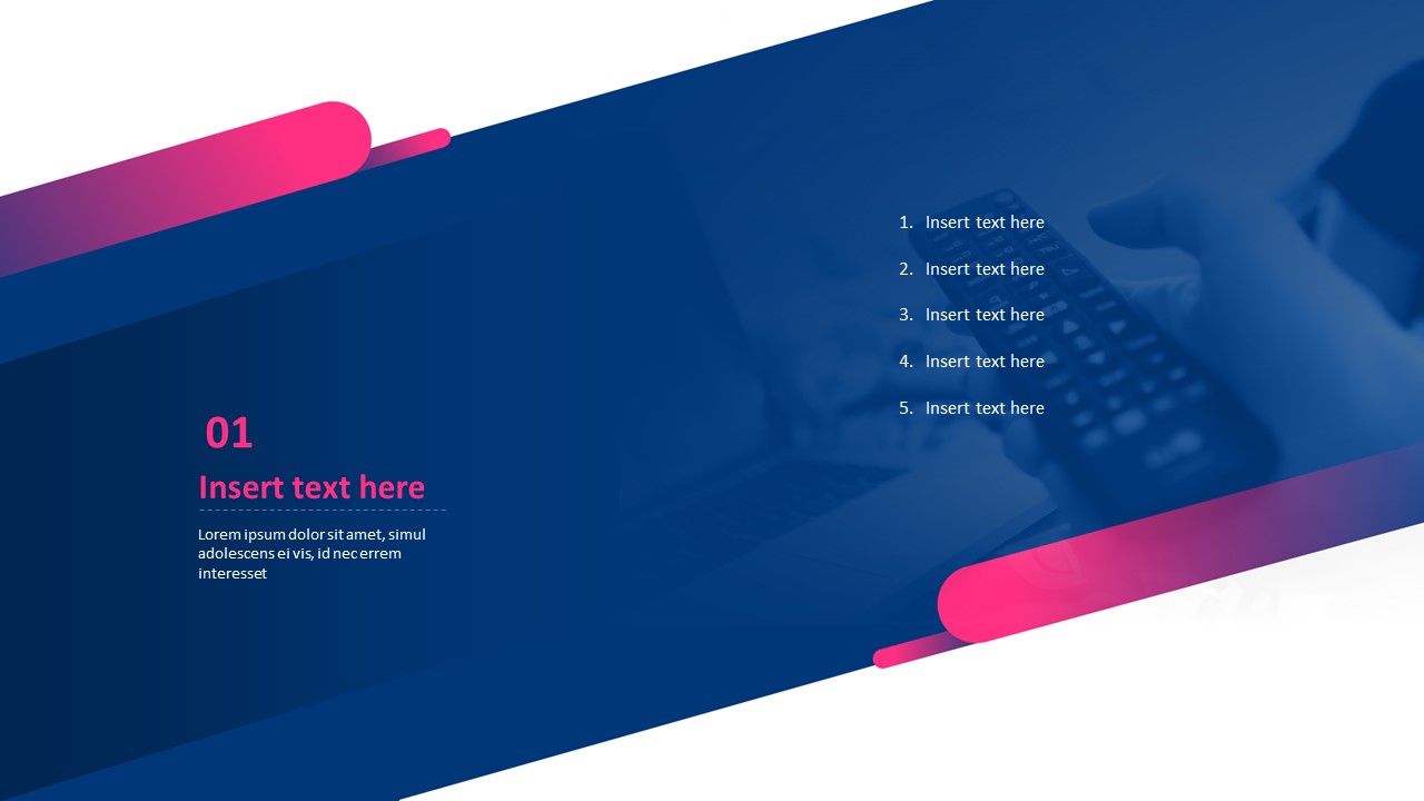 TV Remote Control Free PPT Template Design