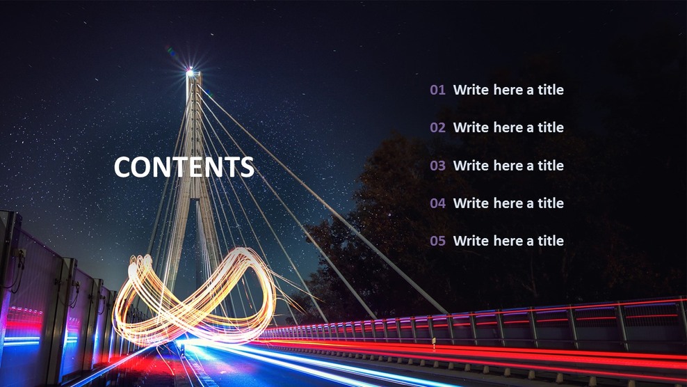 Free PPT Templates City Lights