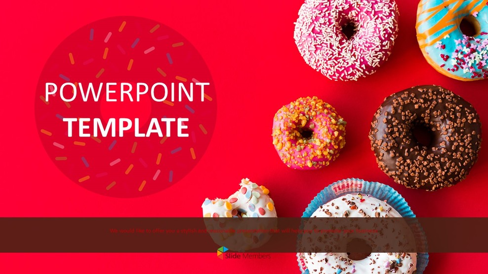 Donuts With Diverse Colors Free Powerpoint Template