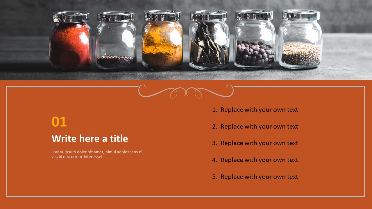 Free PPT Sample Various Spices