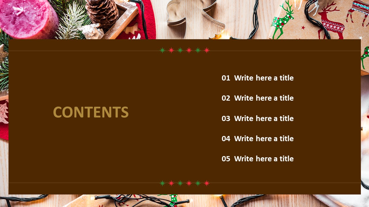 クリスマスの飾り Pptテンプレート無料ダウンロード