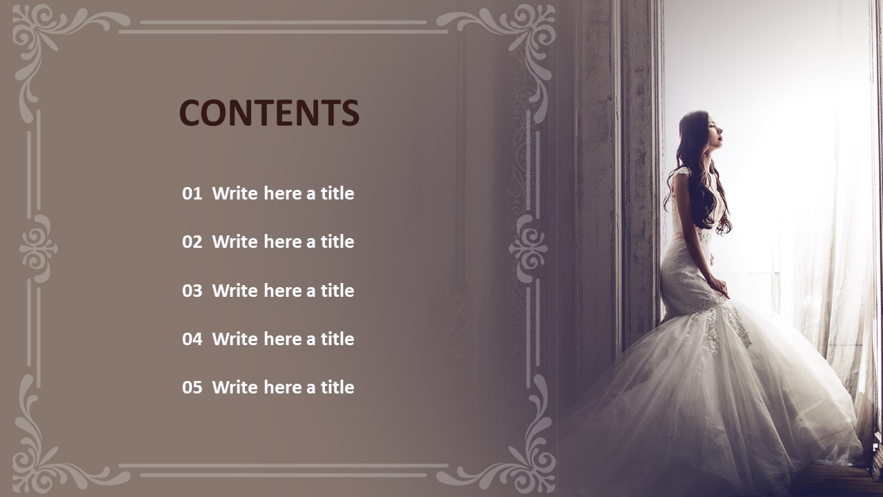 Nice Wedding dress - PPT Design Free Download_02