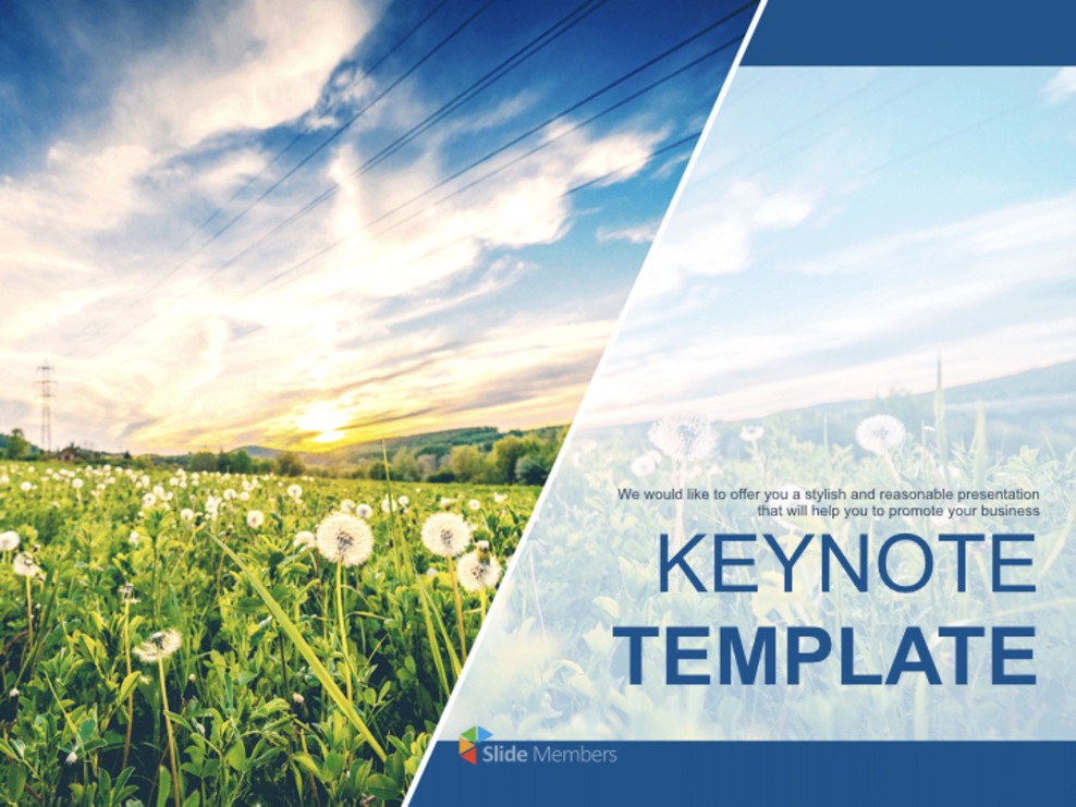 Keynote Template Free Download - Sunset on Leaves_01