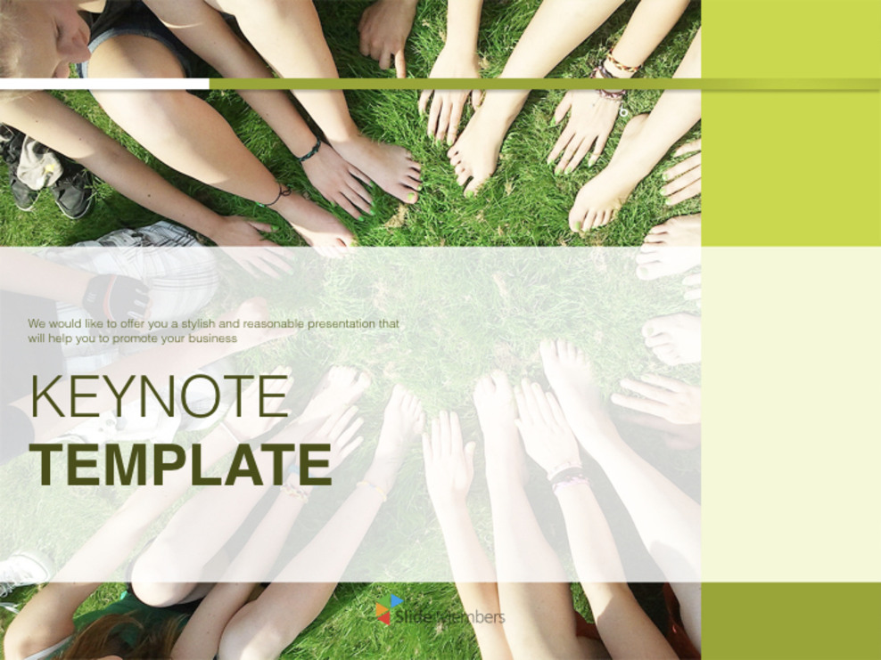 Seduto sul campo - Download gratuito del modello del keynote_01