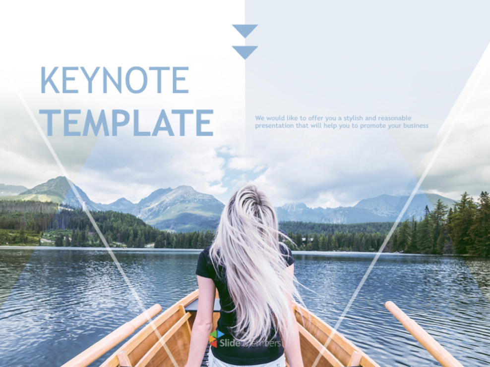 Arrière-plans Keynote gratuits - Une femme et un bateau sur la rivière_01