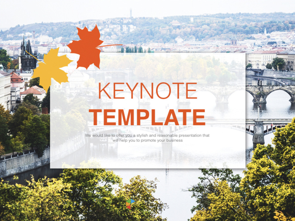 Paysage de ville en automne - Modèles de keynote professionnels gratuits_01