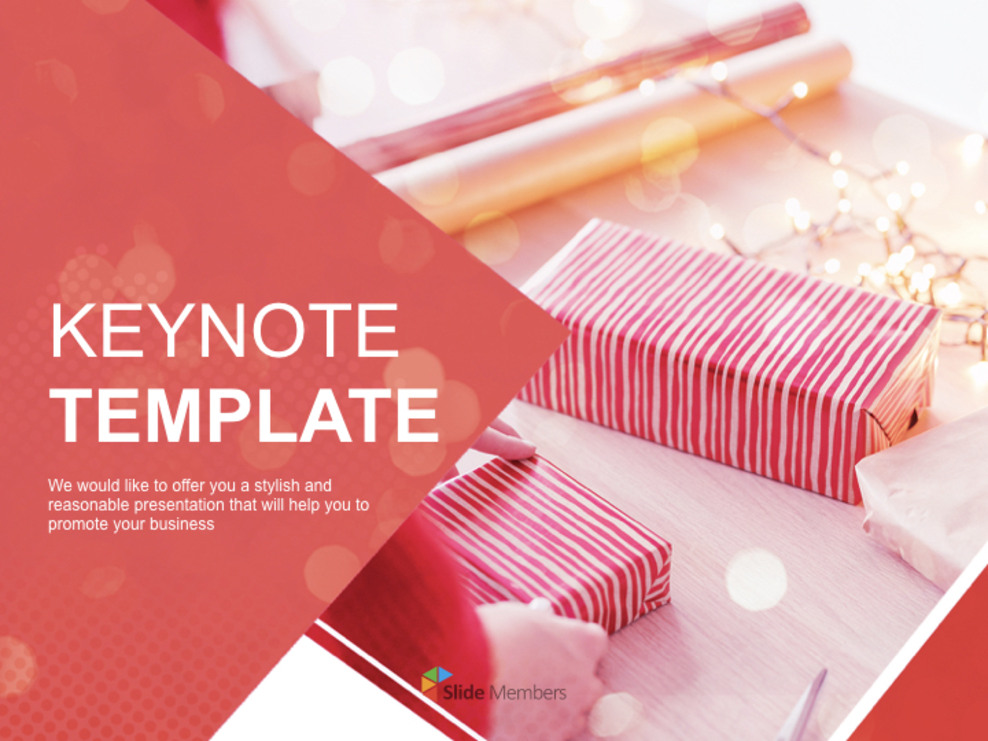 Free Keynote Template Download Gift WrappingSlides