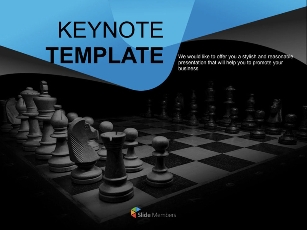 Scacchiera Atmosfera Oscura - Modelli di keynote business gratuito_01