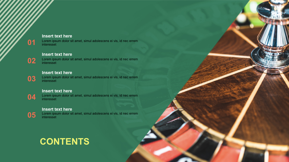 プレゼンテーション無料画像 カジノ キーノート スライド