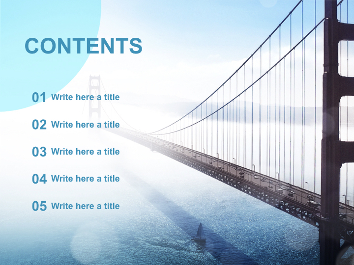 A Bridge Connecting a River - Free Presentation Template