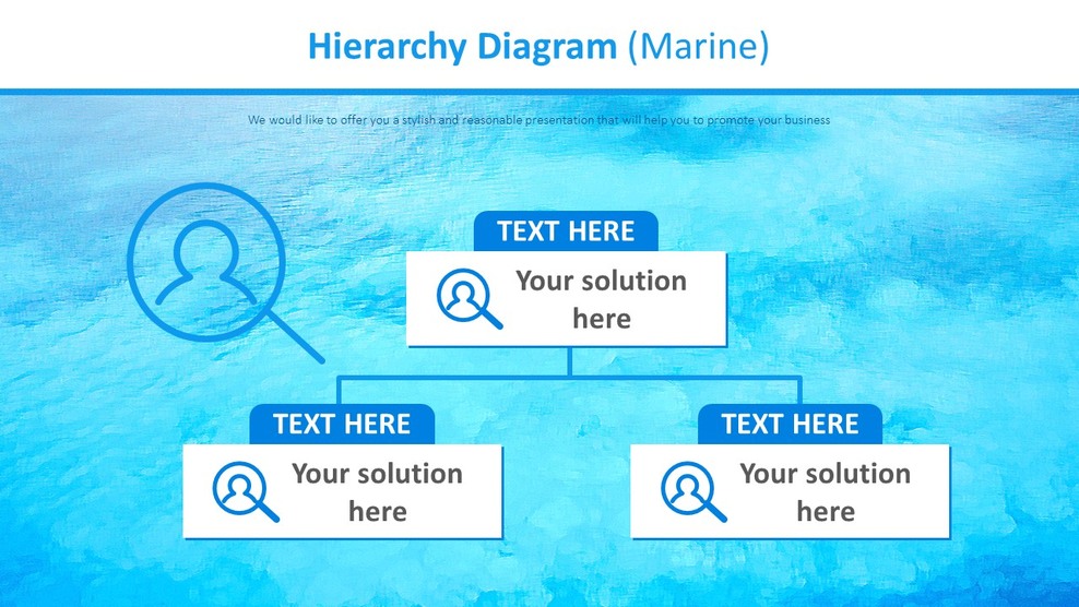 Free Hierarchy Diagram (Marine)Slides
