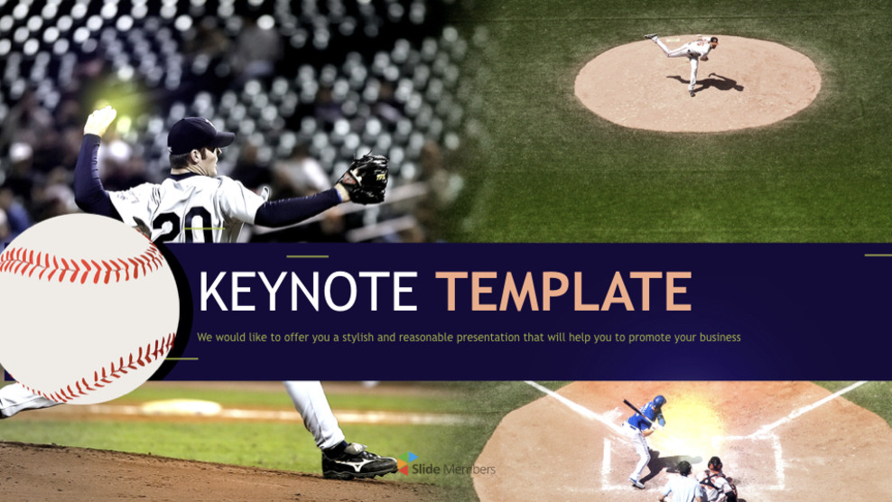 Baseball Player - Free Presentation Template_01