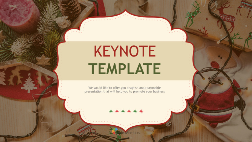 Free Presentation Template - Christmas Decoration|Keynote|Slides