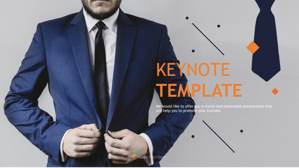 Keynote Template Free - A Man with a Suit_01