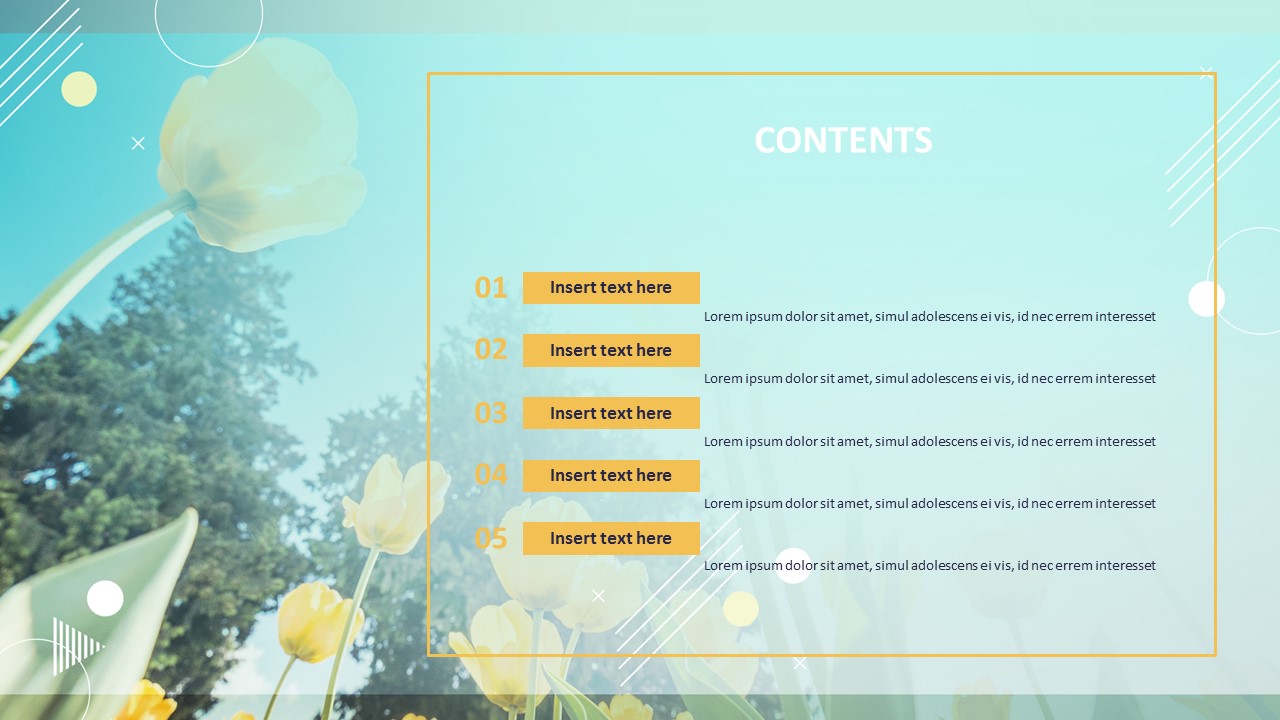 Free Google Slides Backgrounds Yellow Tulip