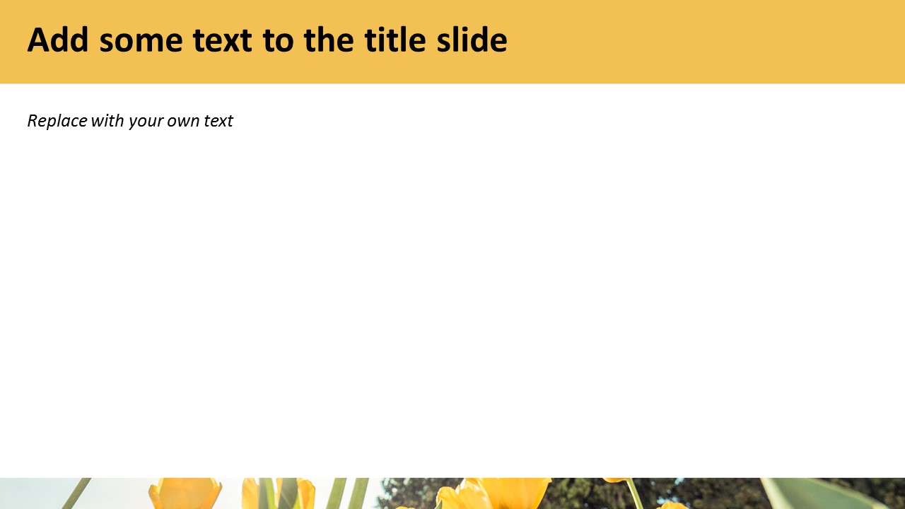 Free Google Slides Backgrounds Yellow Tulip