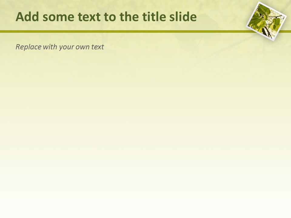 Free Google Slides Template - Green Leaves
