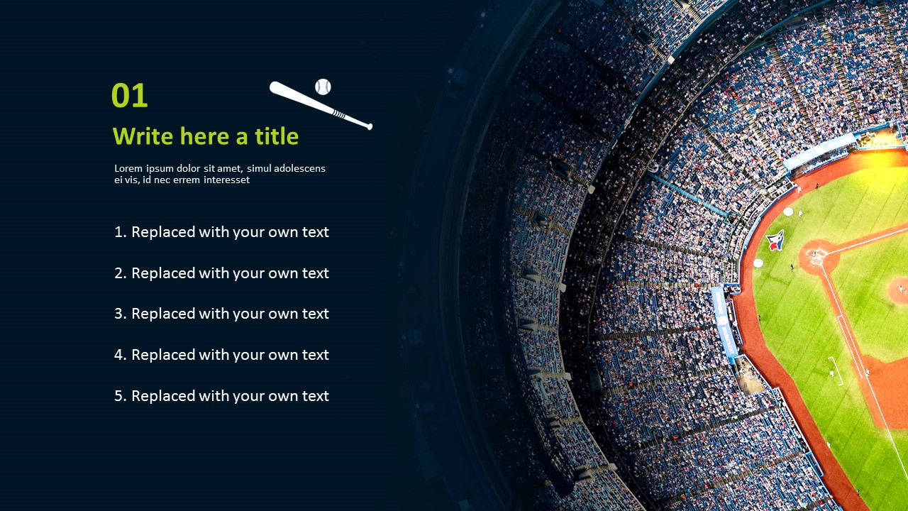 Téléchargement gratuit de diapositives Google - Stade de baseball, image size:1280x720