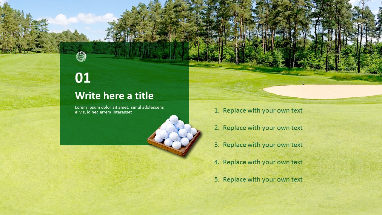 Google Slides Template Free Golf Field