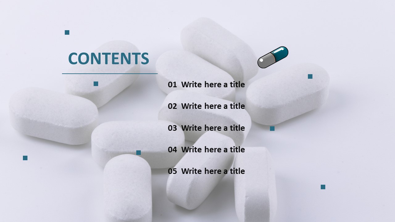 Free Presentation Template Bottle and Pills