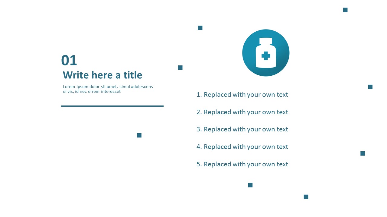 Free Presentation Template Bottle and Pills