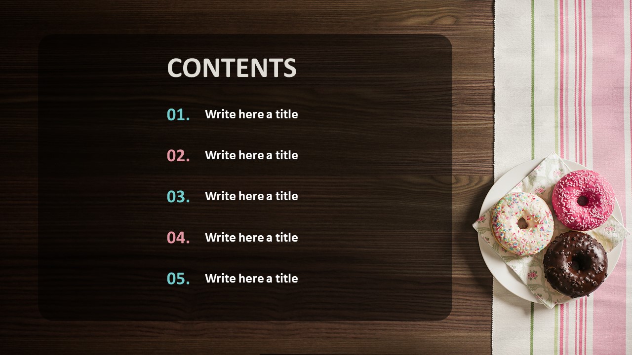 Google Slides Template Free Sweet Donuts