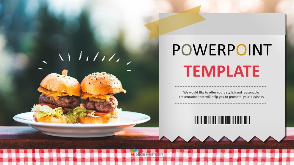 Mini handgemachter Hamburger - Google Slides Vorlagen kostenloser Download_01