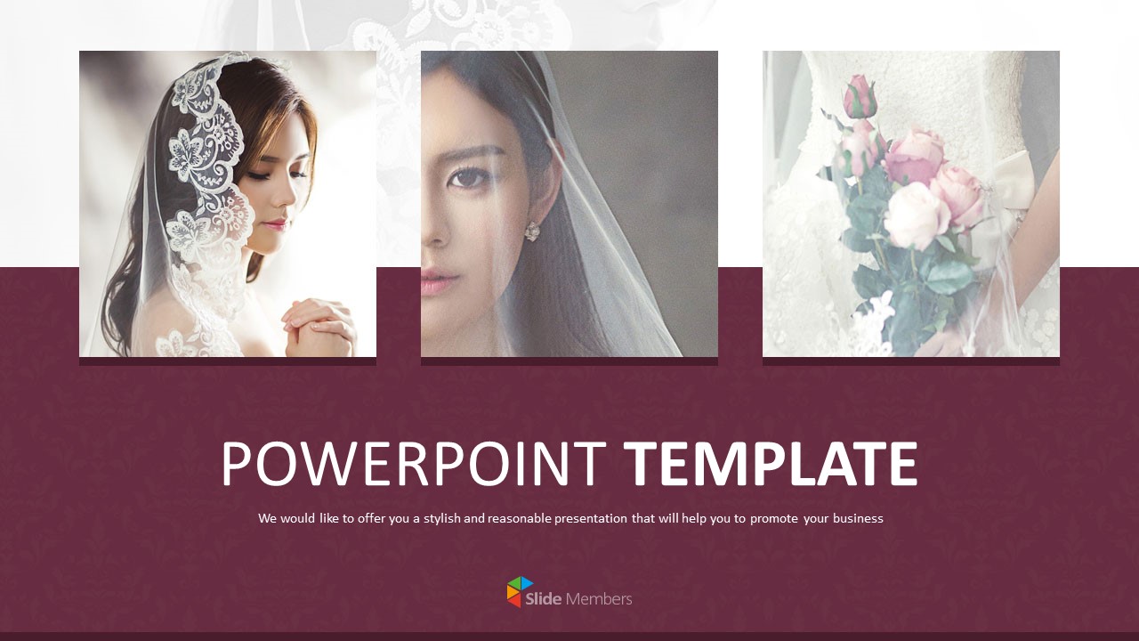 Wedding Dress Google Slides Template Free Download