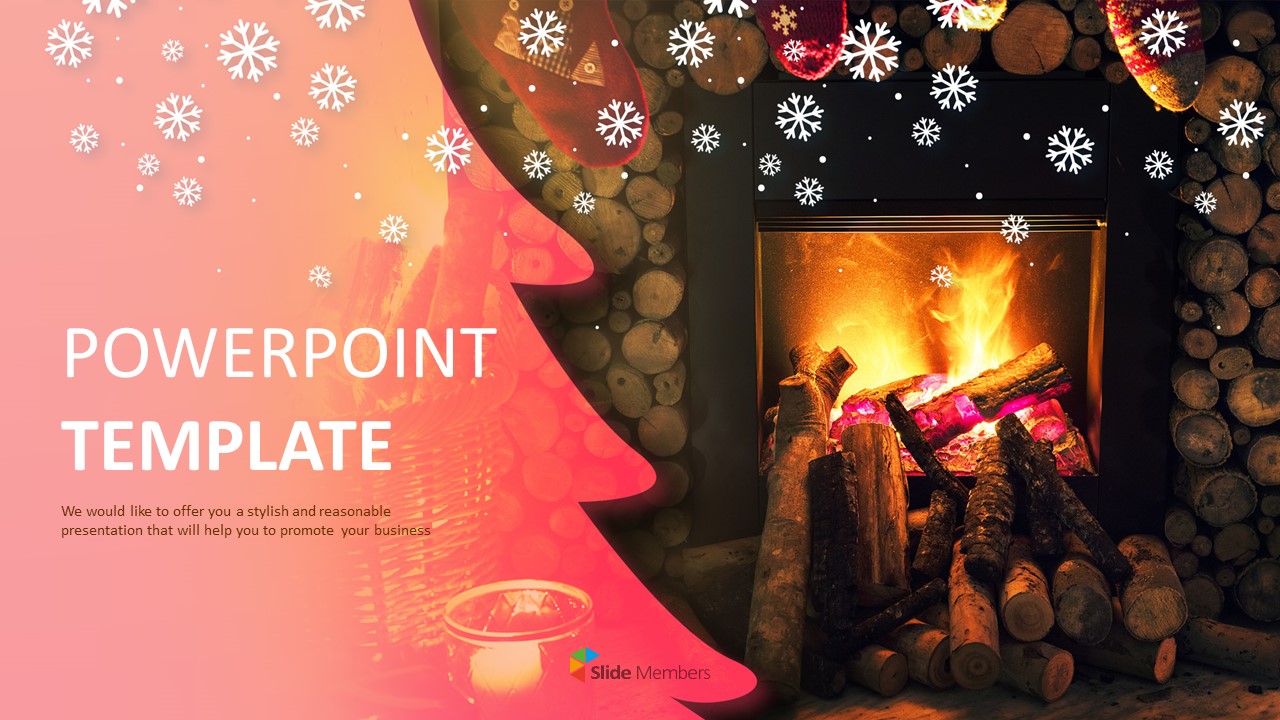 Winter Fireplace Free Google Slides Themes