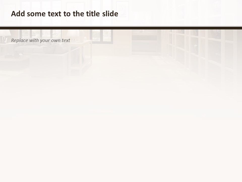 Free Powerpoint Template - Living Room Interior