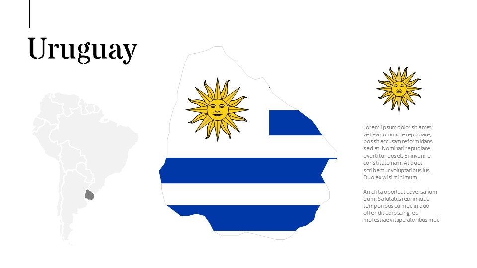 アメリカ地図 シンプルなスライドのデザイン