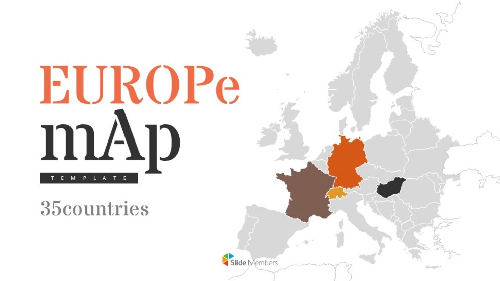 Europe Map (35countries) Simple Presentation Google Slides Template_01