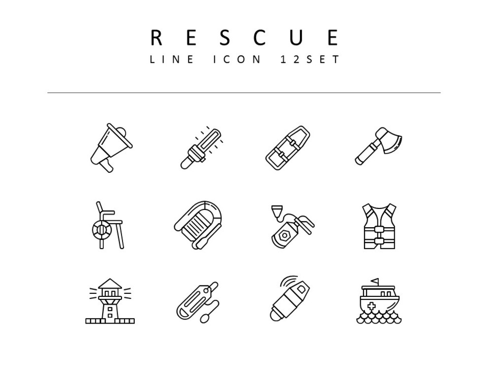 Rescate Iconos de diseño plano_01