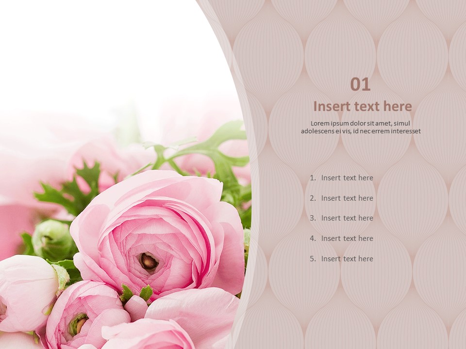 プレゼントとしての花束 - 無料PPTサンプル