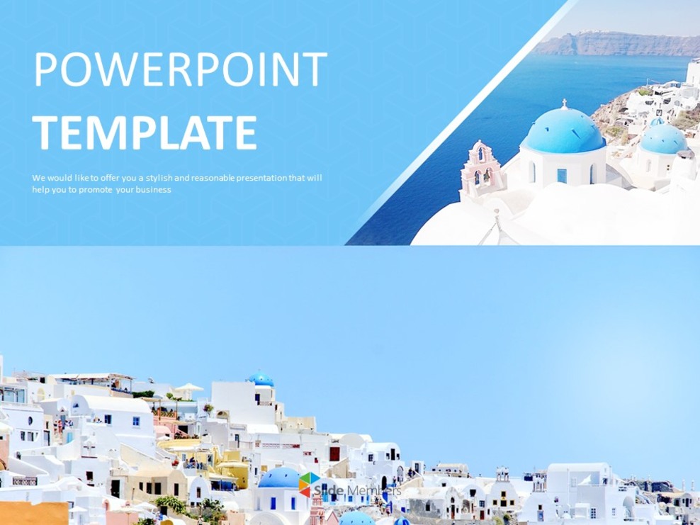 Isola di Santorini - Modelli PowerPoint gratuiti_01