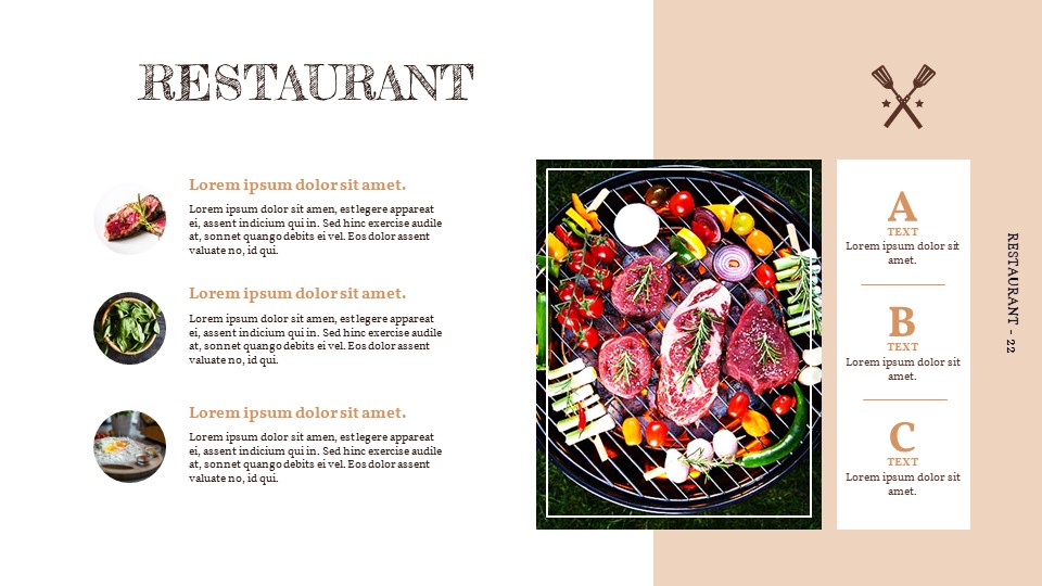 BBQ Restaurant Simple Presentation Google Slides Template