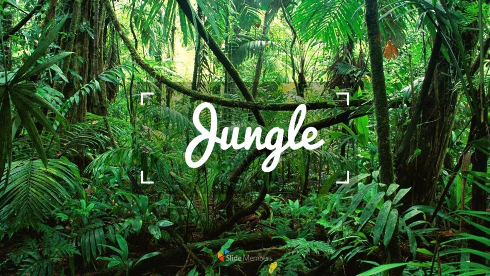 Jungle Modèles simples de diapositives Google_01