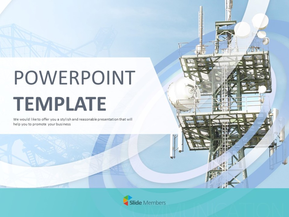 電磁アンテナ - 無料PowerPointのテンプレートデザイン_01