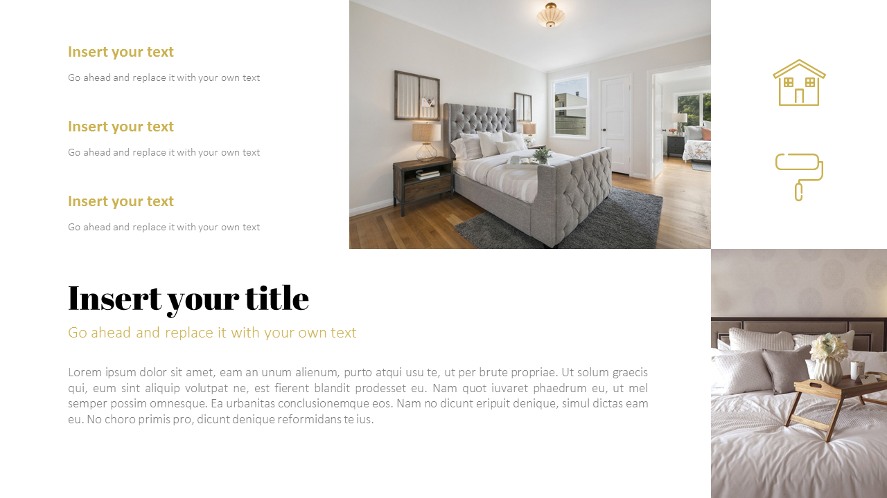 Innenarchitektur PowerPoint-Vorlagen Mehrzweckdesign