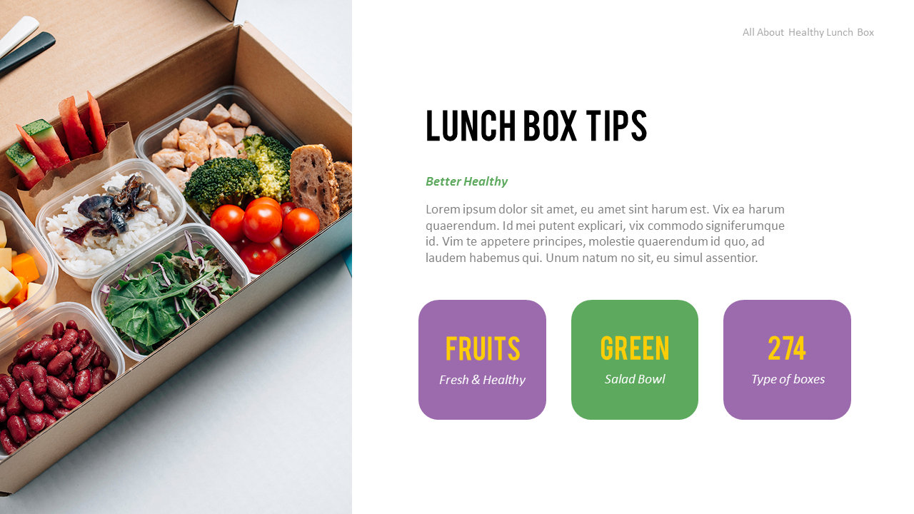 Easy tips for lunch box planning Business plan Templates PPT