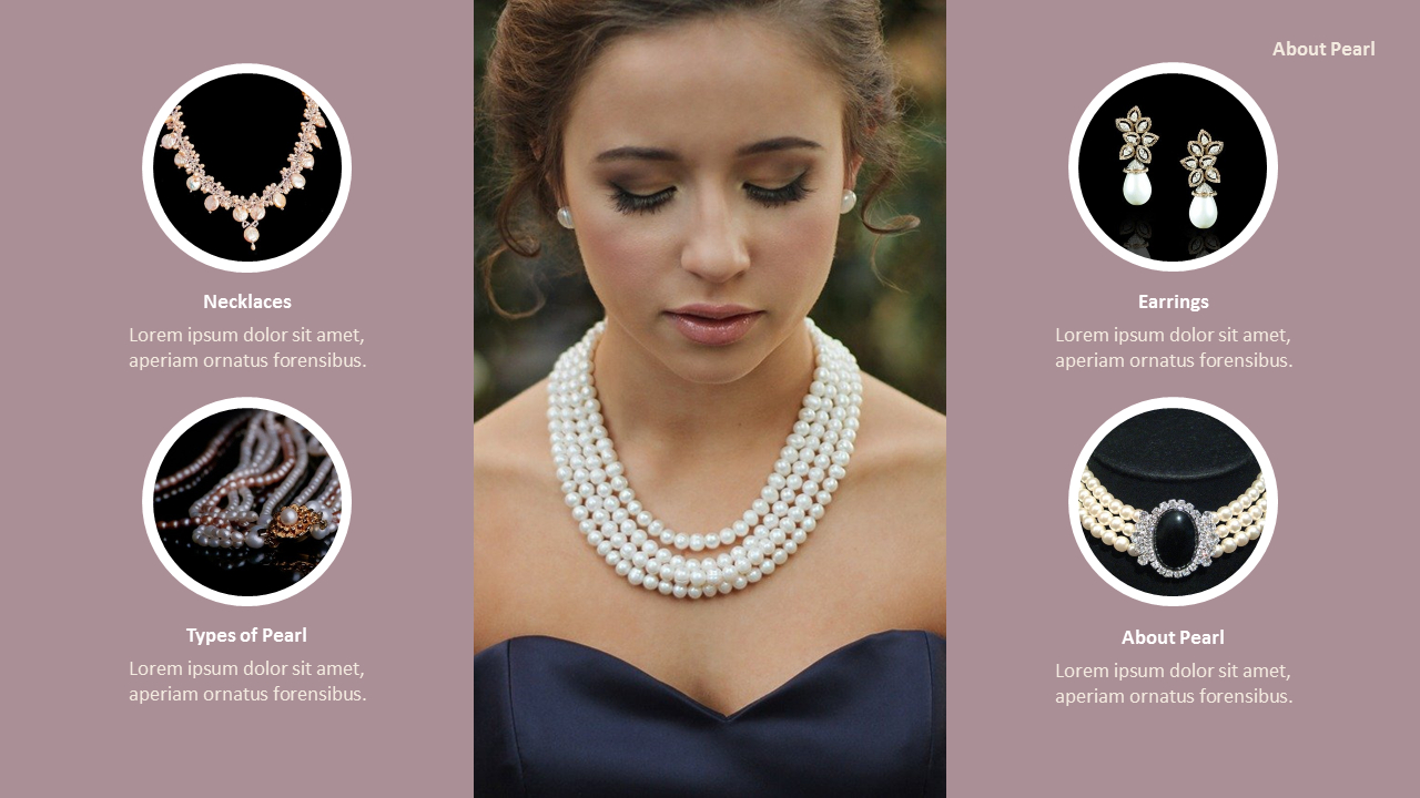 Pearl Jewelry Presentation Templates Design